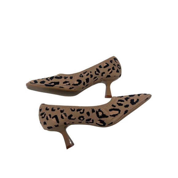 Cosy Island NIB VivaStep Minimalist Pointed Toe Leopard Heeled Pumps - Picture 6 of 10